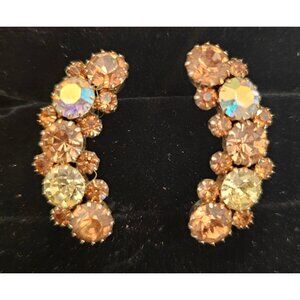 Vintage Gold & Citrine Clip Earring
